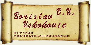 Borislav Uskoković vizit kartica